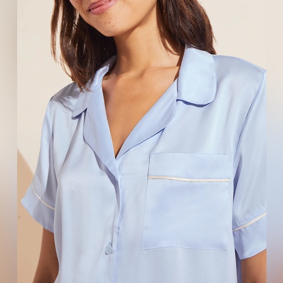 Inez Washable Silk Short PJ Set XL with Eyemask - Picture 3 of 8